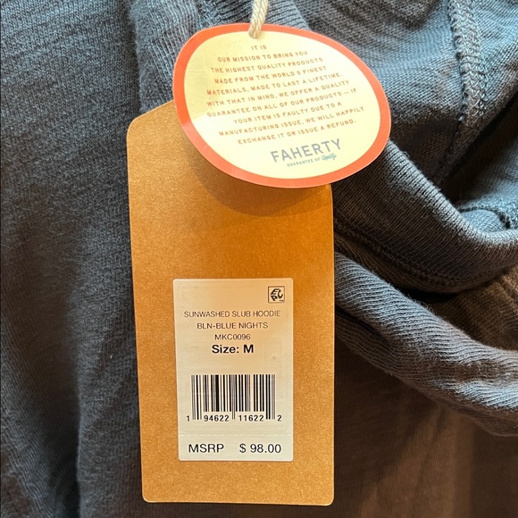 Faherty Men's Dark Blue Hoodie - Picture 4 of 6